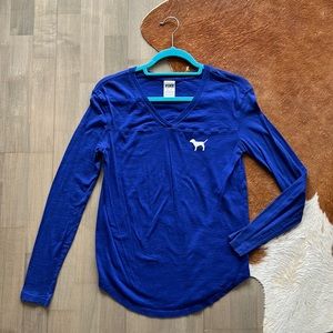XS Royal blue PINK Long sleeved tee
